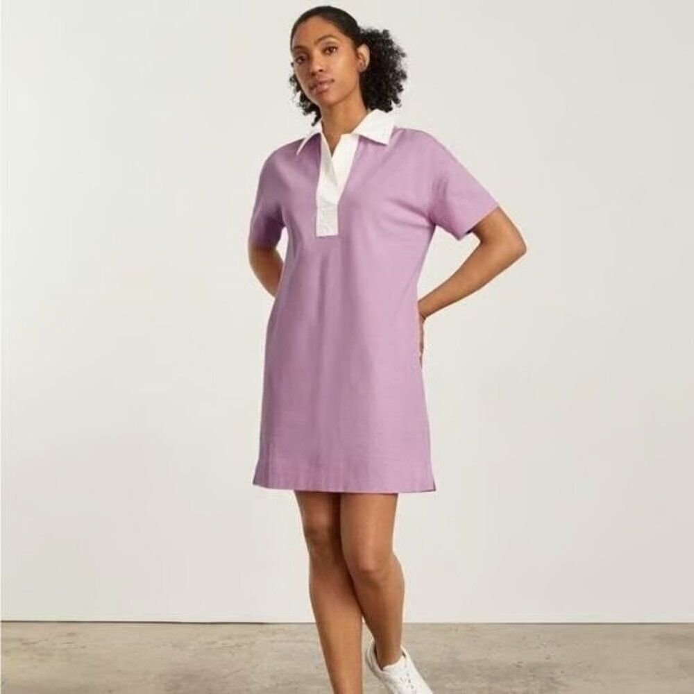 Everlane The Organic Cotton Polo Dress in Mauve